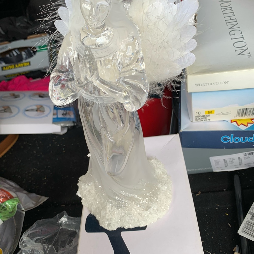 Elegant Crystal Angel Figurine
